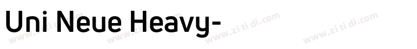 Uni Neue Heavy字体转换